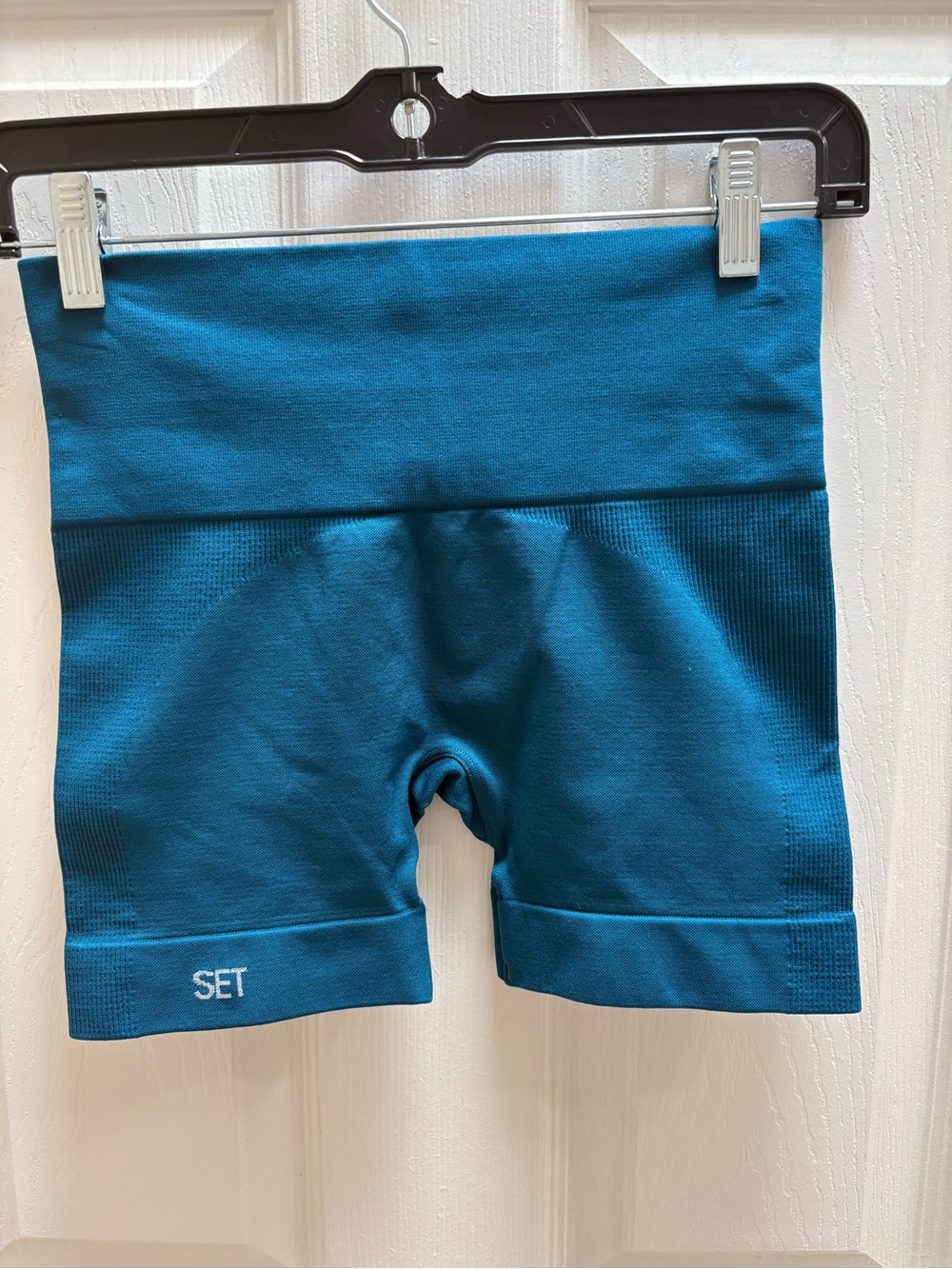 SET Active Women's Athletic Shorts Trio - Gray, Teal, Red - Picture 2 of 10